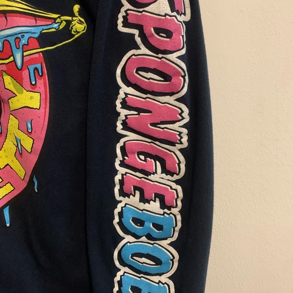 SpongeBob Navy Long-Sleeve Graphic Tee - Stay Pretty Design - Picture 3 of 5